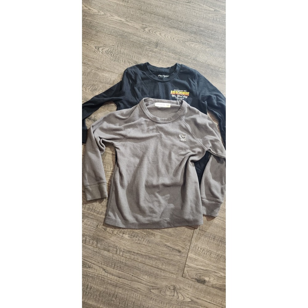 Abercrombie Kids Boys Long Sleeve Shirt Lot 2 Waffle Thermal Graphic 5/6